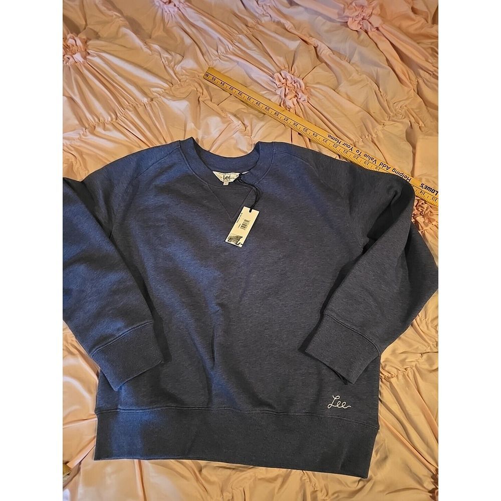 Lee‎ Heavyweight Women's Pullover Sweatshirt Long Sleeve Blue Size L